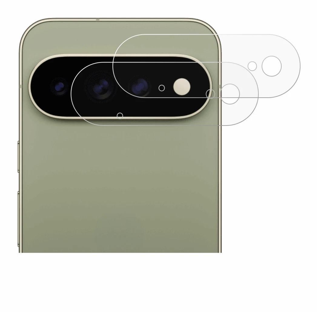 Image of the device Google Pixel 11 Pro XL (ONLY Camera Lens) with a wide variety of screen protectors.