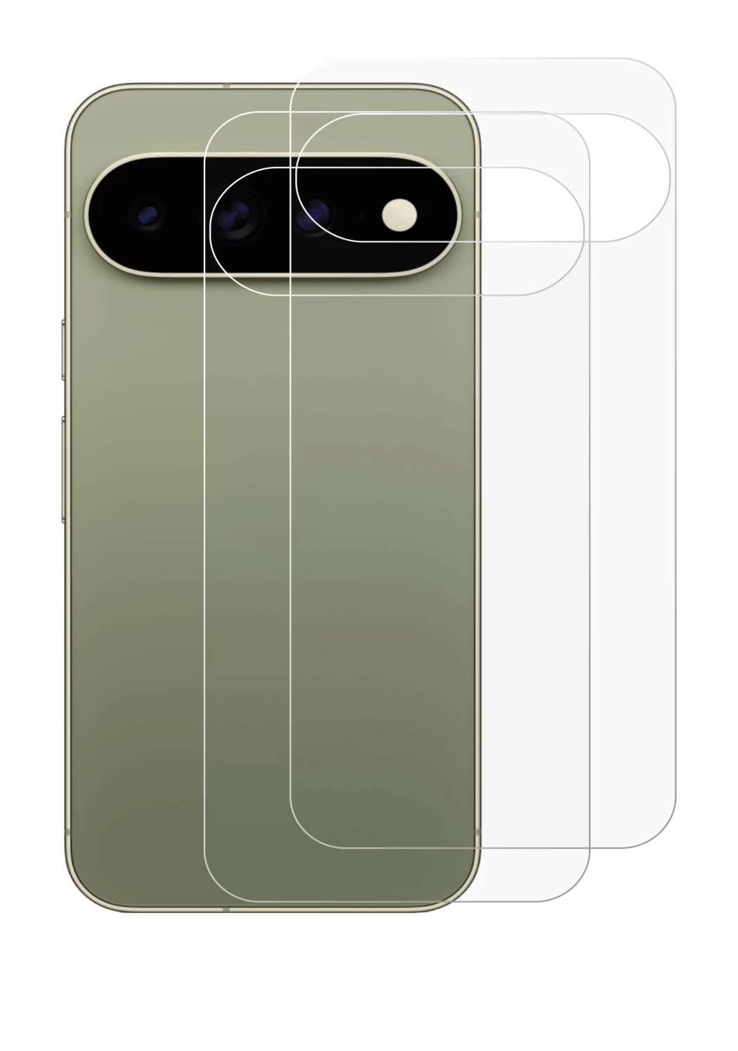 Image of the device Google Pixel 11 Pro XL (Back) with a wide variety of screen protectors.