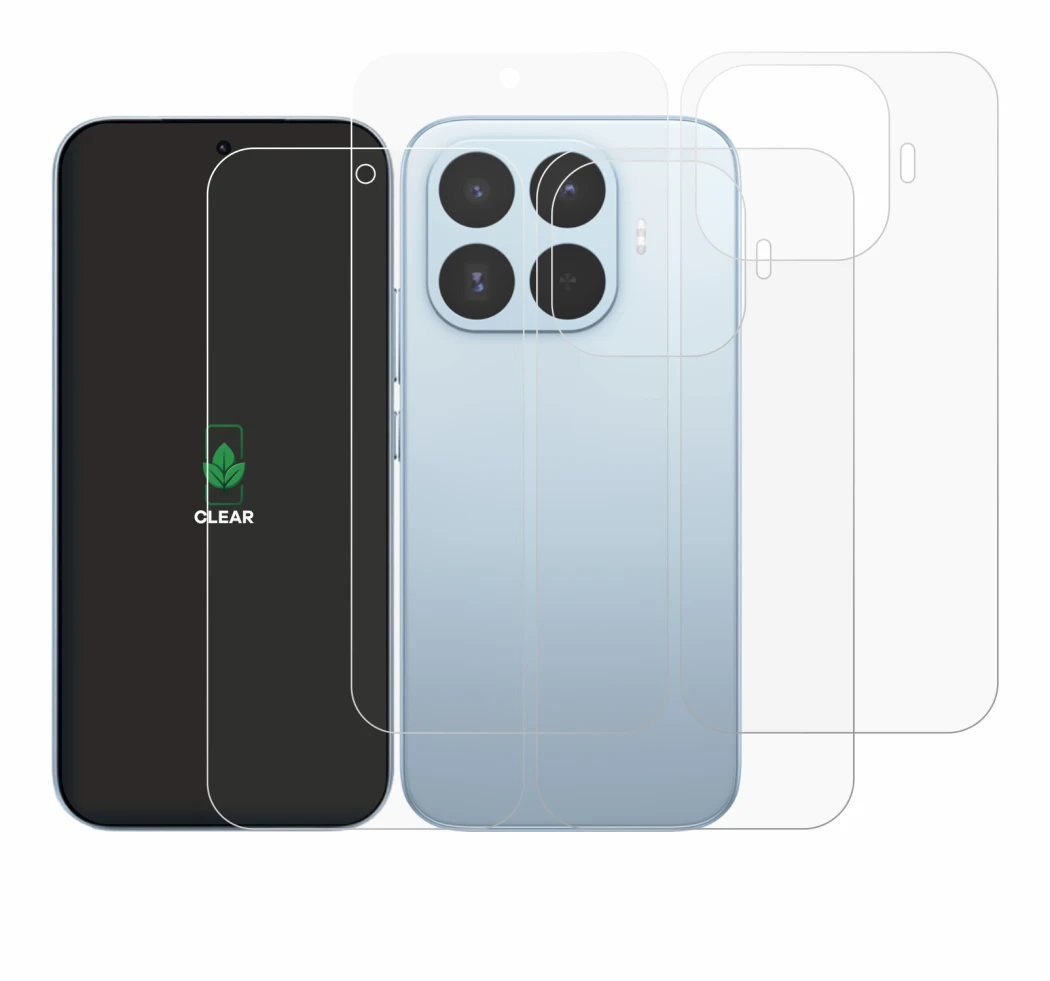 Image of the device Xiaomi 17T (Front+Back) with a wide variety of screen protectors.