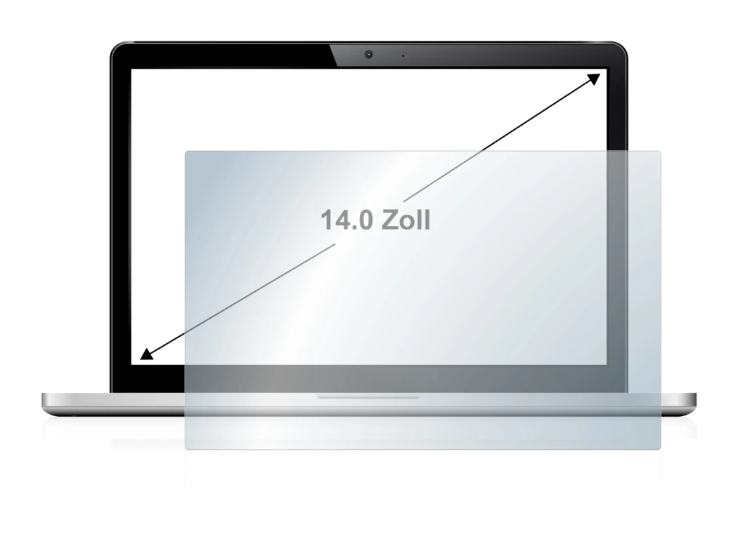 Image of the device with a wide variety of screen protectors.