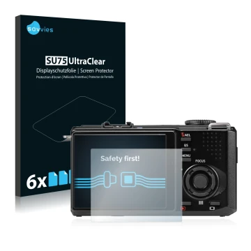 Front side of a product packaging with the brand logo Savvies. Next to it is the device Sigma DP2 Merrill shown with the corre