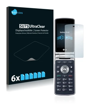 Front side of a product packaging with the brand logo Savvies. Next to it is the device LG Wine Smart H410 shown with the corr