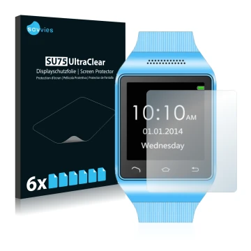 Front side of a product packaging with the brand logo Savvies. Next to it is the device ZGPAX S18 shown with the corresponding