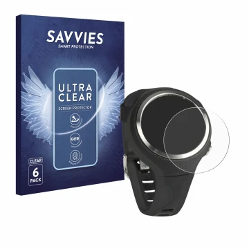 Front side of a product packaging with the brand logo Savvies. Next to it is the device Mares Smart shown with the correspondi