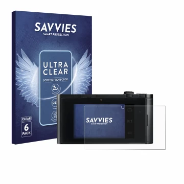 Front side of a product packaging with the brand logo Savvies. Next to it is the device Leica TL2 shown with the corresponding