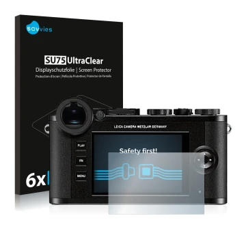 Front side of a product packaging with the brand logo Savvies. Next to it is the device Leica CL shown with the corresponding 