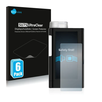 Front side of a product packaging with the brand logo Savvies. Next to it is the device Mylife YpsoPump shown with the corresp