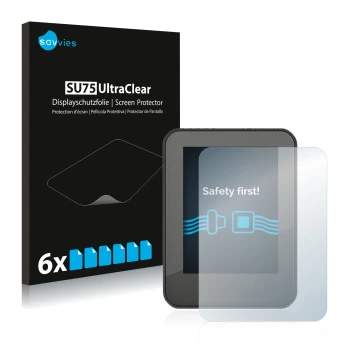 Front side of a product packaging with the brand logo Savvies. Next to it is the device Neodrives neoMMI Z20 shown with the co