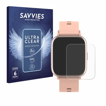 Front side of a product packaging with the brand logo Savvies. Next to it is the device Denver SW-161 shown with the correspon