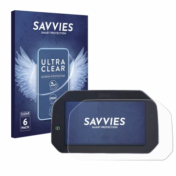 Front side of a product packaging with the brand logo Savvies. Next to it is the device BMW R1200GS LC 2013-2019 Connectivity 