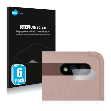 Front side of a product packaging with the brand logo Savvies. Next to it is the device Samsung Galaxy Tab S7 WiFi 2020 (ONLY 