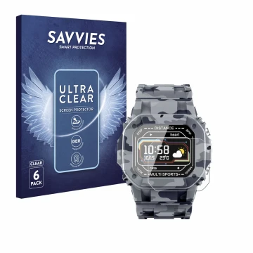 Front side of a product packaging with the brand logo Savvies. Next to it is the device JAY-tech SWi2 shown with the correspon