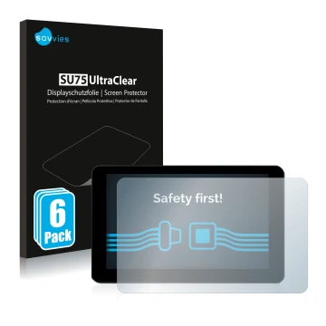 Front side of a product packaging with the brand logo Savvies. Next to it is the device Zontes 310V Cruiser shown with the cor