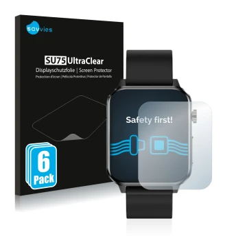 Front side of a product packaging with the brand logo Savvies. Next to it is the device Kardena CARE Plus shown with the corre