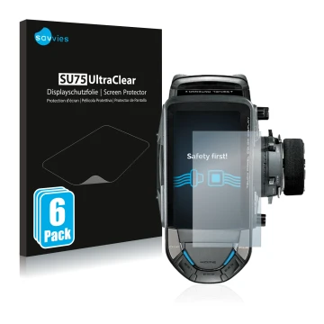 Front side of a product packaging with the brand logo Savvies. Next to it is the device Futaba 10PX shown with the correspondi