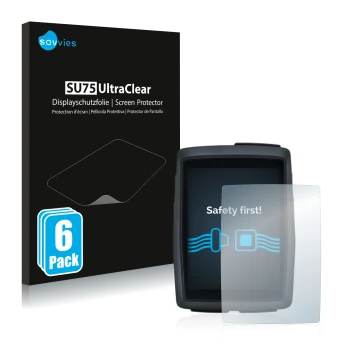 Front side of a product packaging with the brand logo Savvies. Next to it is the device Sigma BC 14.0 WL shown with the corres