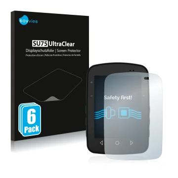 Front side of a product packaging with the brand logo Savvies. Next to it is the device TwoNav Terra shown with the correspond