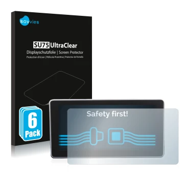 Front side of a product packaging with the brand logo Savvies. Next to it is the device Audi A4 B9 2016 shown with the corresp