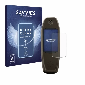 Front side of a product packaging with the brand logo Savvies. Next to it is the device Specialized Mastermind TCU shown with 