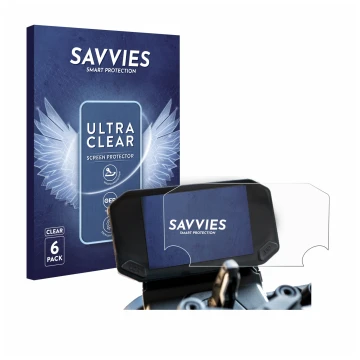 Front side of a product packaging with the brand logo Savvies. Next to it is the device VOGE 350 AC shown with the correspondi