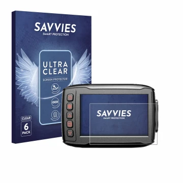 Front side of a product packaging with the brand logo Savvies. Next to it is the device Blueskysea DV999 shown with the corres