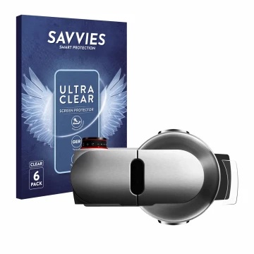 Front side of a product packaging with the brand logo Savvies. Next to it is the device Bosch MUM Serie 8 OptiMUM MUM9AX5S00 s
