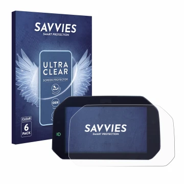 Front side of a product packaging with the brand logo Savvies. Next to it is the device BMW R 1300 GS TFT 6.5