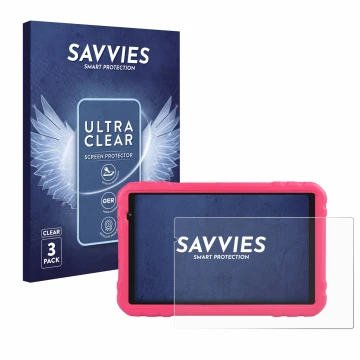 Front side of a product packaging with the brand logo Savvies. Next to it is the device Aocwei x500 shown with the correspondi