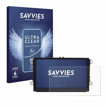Front side of a product packaging with the brand logo Savvies. Next to it is the device JF-Sound JF-039W6-X9C shown with the c