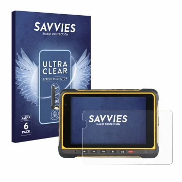 Front side of a product packaging with the brand logo Savvies. Next to it is the device AIR3 7.3 shown with the corresponding 