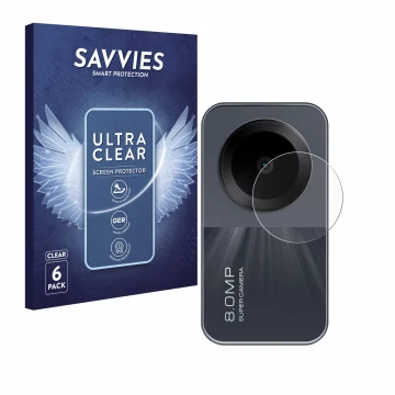 Front side of a product packaging with the brand logo Savvies. Next to it is the device Xiaomi Redmi Pad SE (ONLY Camera) show