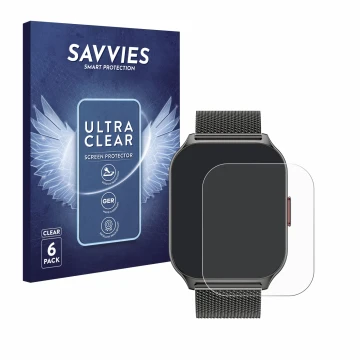 Front side of a product packaging with the brand logo Savvies. Next to it is the device Zoskvee P95 2