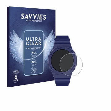 Front side of a product packaging with the brand logo Savvies. Next to it is the device Reflex Active Series 26 shown with the