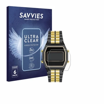 Front side of a product packaging with the brand logo Savvies. Next to it is the device Armitron Rubik shown with the correspo