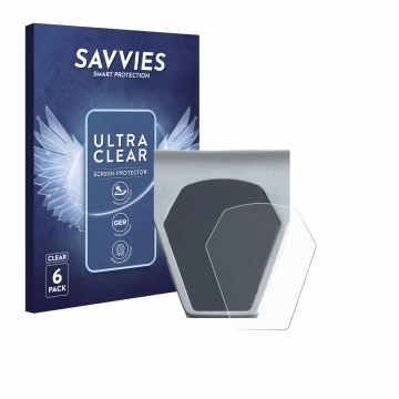 Front side of a product packaging with the brand logo Savvies. Next to it is the device Epowerfun ePF-PULSE 960 shown with the