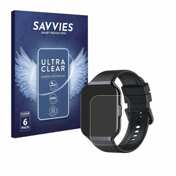 Front side of a product packaging with the brand logo Savvies. Next to it is the device CASCHO P98 1.96