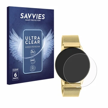 Front side of a product packaging with the brand logo Savvies. Next to it is the device Oozoo Q00121 shown with the correspond