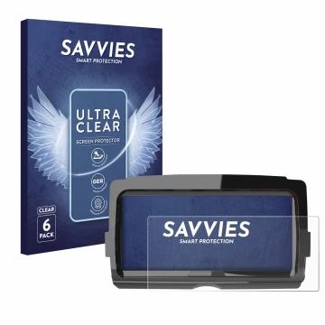 Front side of a product packaging with the brand logo Savvies. Next to it is the device Harley Davidson Soundstream V2 shown w