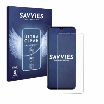 Front side of a product packaging with the brand logo Savvies. Next to it is the device Doogee N50 Pro shown with the correspo