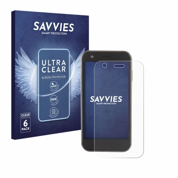 Front side of a product packaging with the brand logo Savvies. Next to it is the device Soyes XS12 shown with the correspondin