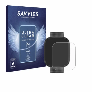 Front side of a product packaging with the brand logo Savvies. Next to it is the device Levowatch Doitx 3 shown with the corre
