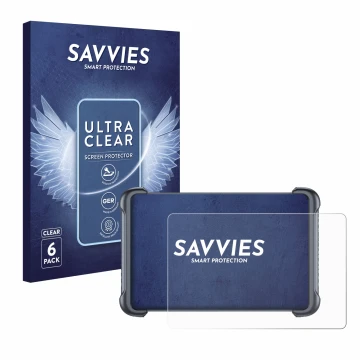 Front side of a product packaging with the brand logo Savvies. Next to it is the device Thinkcar Thinkscan 689BT shown with th