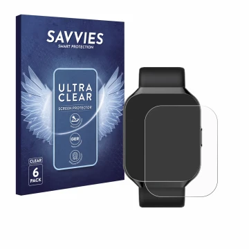 Front side of a product packaging with the brand logo Savvies. Next to it is the device HOIFA P98 1.96