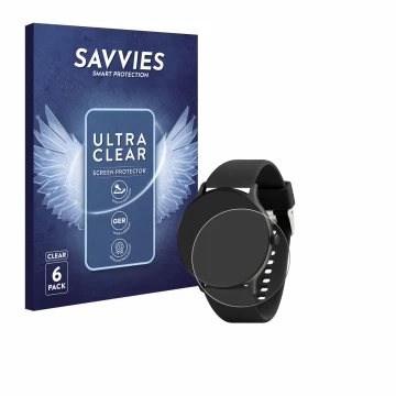 Front side of a product packaging with the brand logo Savvies. Next to it is the device Reflex Active Series 22 shown with the
