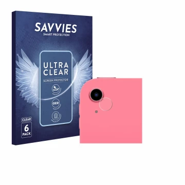 Front side of a product packaging with the brand logo Savvies. Next to it is the device Apple iPad A16 11