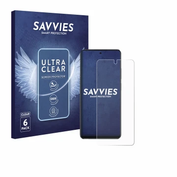 Front side of a product packaging with the brand logo Savvies. Next to it is the device Oppo A40 shown with the corresponding 