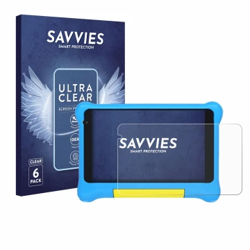 Front side of a product packaging with the brand logo Savvies. Next to it is the device Yicty YTYTK707 shown with the correspo