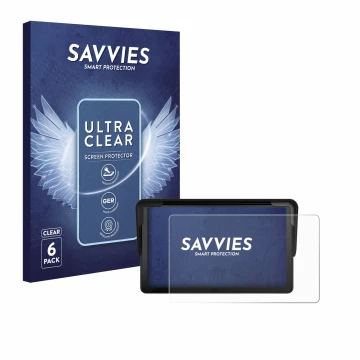 Front side of a product packaging with the brand logo Savvies. Next to it is the device Carpuride V3 7
