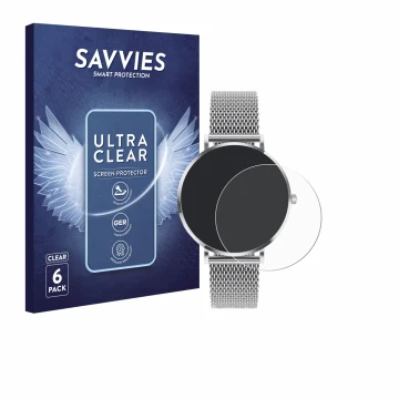 Front side of a product packaging with the brand logo Savvies. Next to it is the device Pireware Amory 5 Mini shown with the c