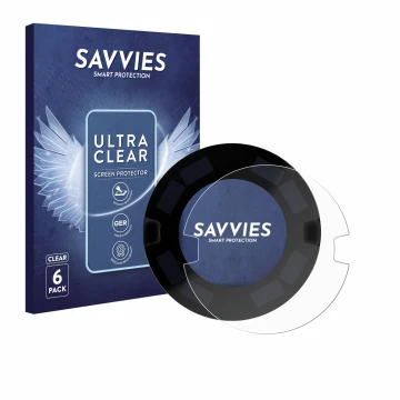 Front side of a product packaging with the brand logo Savvies. Next to it is the device OOONO P-DISC NO3 shown with the corres
